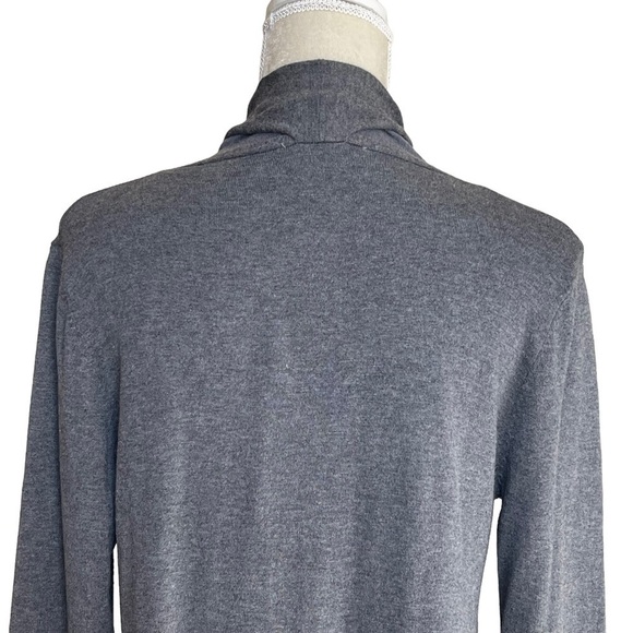 Magaschoni Women’s Open Front Gray Cardigan Sweater Size S Casual Minimalist - Picture 5 of 7